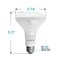 Luxrite BR30 LED Light Bulbs 9W (65W Equivalent) 850LM Dimmable E26 Base 12-Pack LR31857-12PK - alternate 7